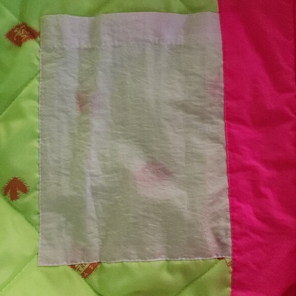 Vintage Ocean Pacific OP Pink & White Puffer Jacket Women's Size Large - X-Large - Picture 14 of 16